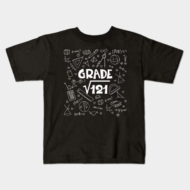 11th Grade Math Square Root Of 121 Back To School T-Shirt Gift Kids T-Shirt by Terryeare